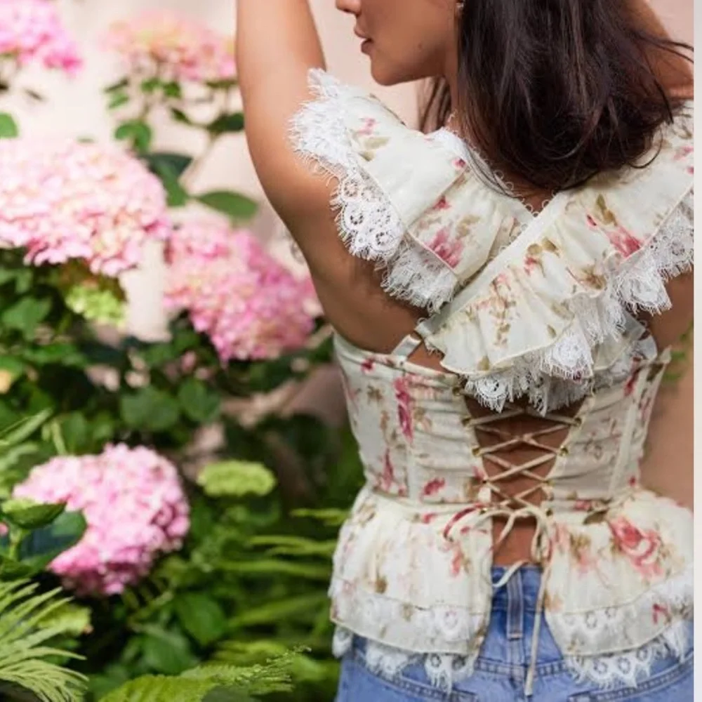 NWT V. Chapman Sorento Corset Top size 8 in Pink Rose - Picture 8 of 8